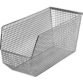 Quantum Storage Wire Mesh Hang & Stack Bin 17-3/4
