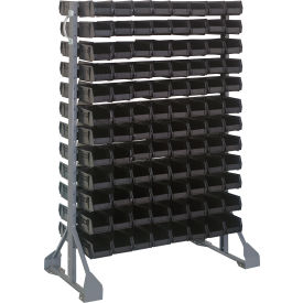 Quantum QRU-12D-220-192 Double Sided 12 Rail Unit With 192 QUS220 Ultra Stack & Hang Bins Black QRU-12D-220-192BK