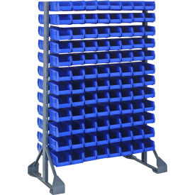 Quantum QRU-12D-220-192 Double Sided 12 Rail Unit With 192 QUS220 Ultra Stack & Hang Bins Blue QRU-12D-220-192BL