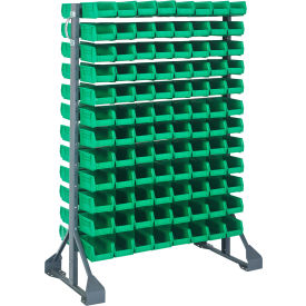 Quantum QRU-12D-220-192 Double Sided 12 Rail Unit With 192 QUS220 Ultra Stack & Hang Bins Green QRU-12D-220-192GN