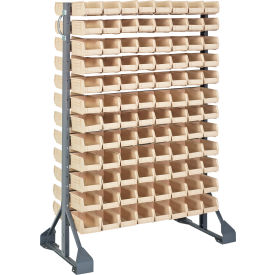 Quantum QRU-12D-220-192 Double Sided 12 Rail Unit With 192 QUS220 Ultra Stack & Hang Bins Ivory QRU-12D-220-192IV