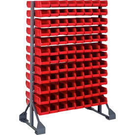 Quantum QRU-12D-220-192 Double Sided 12 Rail Unit With 192 QUS220 Ultra Stack & Hang Bins Red QRU-12D-220-192RD