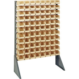 Quantum QRU-12S-220-96 Single Sided 12 Rail Unit With 96 QUS220 Ultra Stack & Hang Bins Ivory QRU-12S-220-96IV