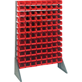 Quantum QRU-12S-220-96 Single Sided 12 Rail Unit With 96 QUS220 Ultra Stack & Hang Bins Red QRU-12S-220-96RD