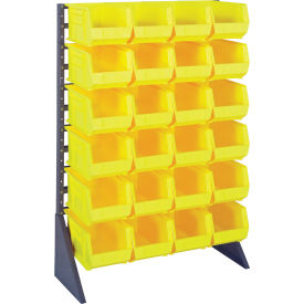 Quantum QRU-12S-240-24 Single Sided 12 Rail Unit With 24 QUS240 Ultra Stack & Hang Bins Yellow QRU-12S-240-24YL