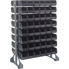 Quantum QRU-16D-230-96 Double Sided 16 Rail Unit With 96 QUS230 Ultra Stack & Hang Bins Black QRU-16D-230-96BK