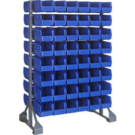 Quantum QRU-16D-230-96 Double Sided16 Rail Unit With 96 QUS230 Ultra Stack & Hang Bins Blue QRU-16D-230-96BL