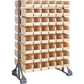 Quantum QRU-16D-230-96 Double Sided 16 Rail Unit With 96 QUS230 Ultra Stack & Hang Bins Ivory QRU-16D-230-96IV