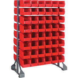 Quantum QRU-16D-230-96 Double Sided 16 Rail Unit With 96 QUS230 Ultra Stack & Hang Bins Red QRU-16D-230-96RD