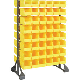 Quantum QRU-16D-230-96 Double Sided 16 Rail Unit With 96 QUS230 Ultra Stack & Hang Bins Yellow QRU-16D-230-96YL