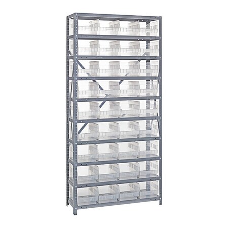 Steel Pick Rack, 18 in D x 75 in H x 36 in W, 10 Shelves, Clear MPN:1875-208CL