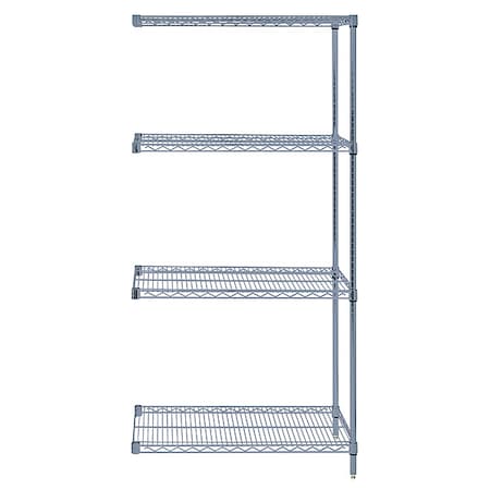 Wire Shelving Add-On Kit, Gray MPN:AD74-2448GY