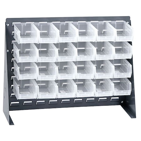 Steel Louvered Bench Rack, 1/4 in D x 21 in H x 27 in W, Gray MPN:QBR-2721-220-24CL