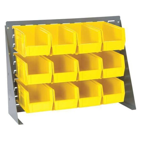 Steel Louvered Bench Rack, 1/4 in D x 21 in H x 27 in W, Gray MPN:QBR-2721-230-12YL