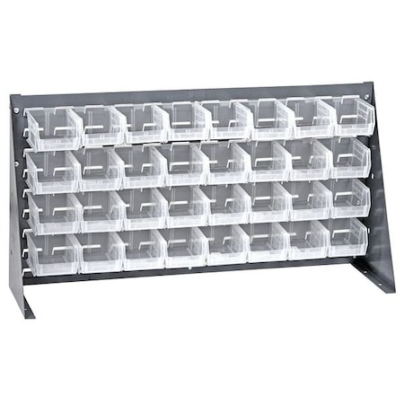 Steel Louvered Bench Rack, 1/4 in D x 20 in H x 36 in W, Gray MPN:QBR-3619-210-32CL