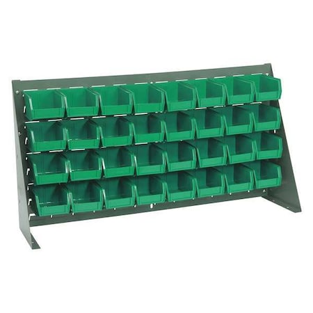 Steel Louvered Bench Rack, 1/4 in D x 20 in H x 36 in W, Gray MPN:QBR-3619-210-32GN