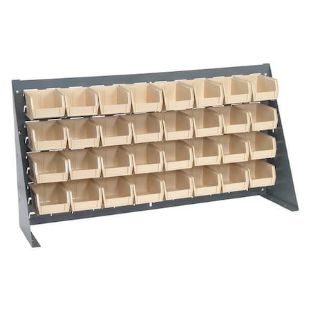 Steel Louvered Bench Rack, 1/4 in D x 20 in H x 36 in W, Gray MPN:QBR-3619-210-32IV