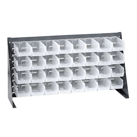 Steel Louvered Bench Rack, 1/4 in D x 20 in H x 36 in W, Gray MPN:QBR-3619-220-32CL