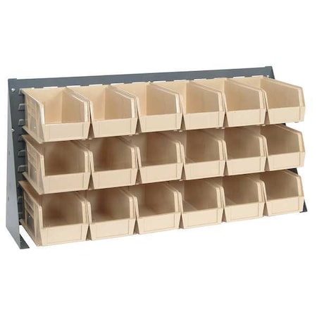 Steel Louvered Bench Rack, 1/4 in D x 20 in H x 36 in W, Gray MPN:QBR-3619-230-18IV