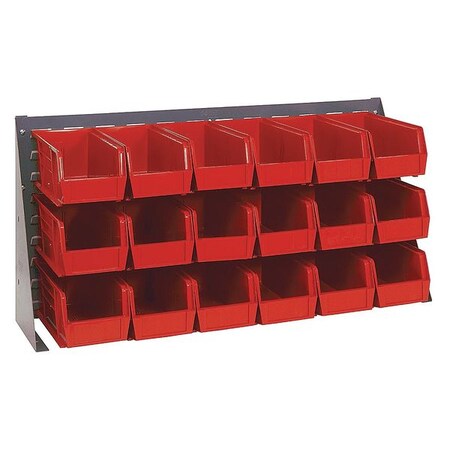 Steel Louvered Bench Rack, 1/4 in D x 20 in H x 36 in W, Gray MPN:QBR-3619-230-18RD