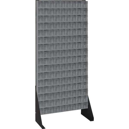14 Gauge Steel Single Sided Tip Out Bin Rack, 23 5/8 in W x 52 in H x Gray MPN:QFS148-309GY