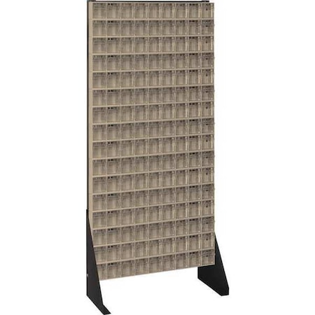 14 Gauge Steel Single Sided Tip Out Bin Rack, 23 5/8 in W x 52 in H x Ivory MPN:QFS148-309IV