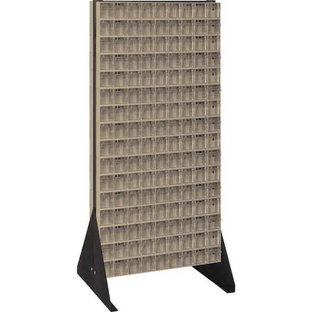 Steel Double Sided Tip Out Bin Rack, 23 5/8 in W x 52 in H x Ivory MPN:QFS248-309IV