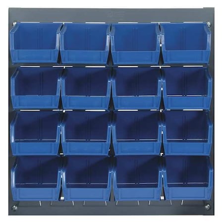 Steel Louvered Bench Rack, 1/4 in D x 20 in H x 18 in W, Gray MPN:QLP-1819-220-16BL