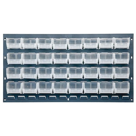 Steel Louvered Panel, 1/4 in D x 20 in H x 36 in W, Gray MPN:QLP-3619-210-32CL
