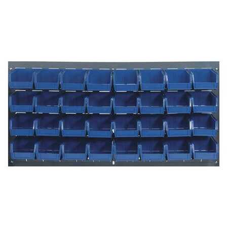 Steel Louvered Panel, 1/4 in D x 20 in H x 36 in W, Gray MPN:QLP-3619-220-32BL