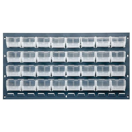 Steel Louvered Panel, 1/4 in D x 20 in H x 36 in W, Gray MPN:QLP-3619-220-32CL