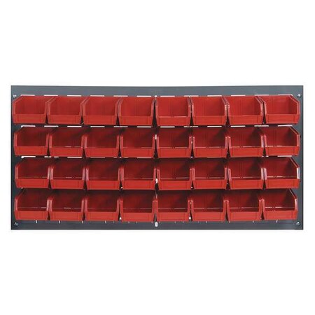 Steel Louvered Panel, 36 in W x 1/4 in D x 20 in H, Gray MPN:QLP-3619-220-32RD