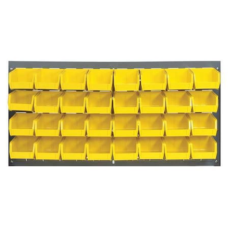 Steel Louvered Panel, 36 in W x 1/4 in D x 20 in H, Gray MPN:QLP-3619-220-32YL
