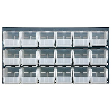 Steel Louvered Panel, 1/4 in D x 20 in H x 36 in W, Gray MPN:QLP-3619-230-18CL