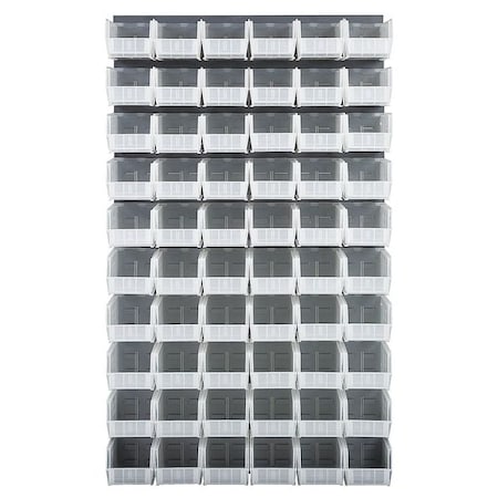 Steel Louvered Panel, 1 in D x 61 in H x 36 in W, Gray MPN:QLP-3661-230-60CL