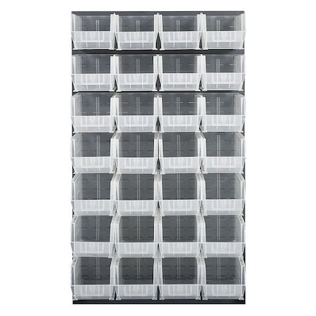 Steel Louvered Panel, 1 in D x 61 in H x 36 in W, Gray MPN:QLP-3661-240-28CL
