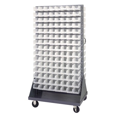Steel Mobile Louvered Floor Rack, 36