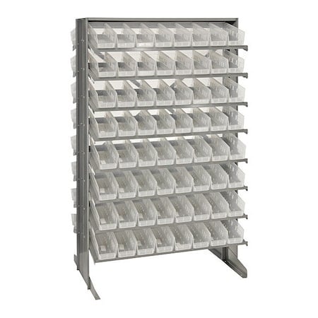 Steel Pick Rack, 24 in D x 60 in H x 36 in W, 16 Shelves, Clear MPN:QPRD-101CL