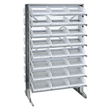 Steel Pick Rack, 24 in D x 60 in H x 36 in W, 16 Shelves, Clear MPN:QPRD-109CL