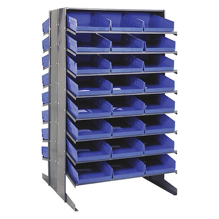 Steel Pick Rack, 36 in D x 60 in H x 36 in W, 16 Shelves, Blue MPN:QPRD-110BL