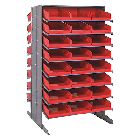 Steel Pick Rack, 36 in D x 60 in H x 36 in W, 16 Shelves, Red MPN:QPRD-110RD