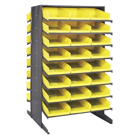 Steel Pick Rack, 36 in D x 60 in H x 36 in W, 16 Shelves, Yellow MPN:QPRD-110YL