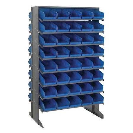Steel Pick Rack, 24 in D x 64 in H x 36 in W, 16 Shelves, Blue MPN:QPRD-202BL