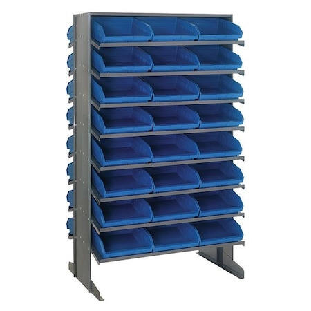 Steel Pick Rack, 24 in D x 64 in H x 36 in W, 16 Shelves, Blue MPN:QPRD-209BL