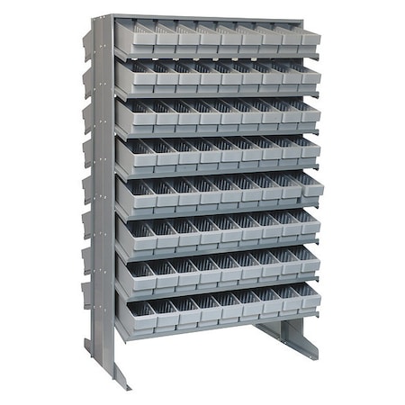 Steel Pick Rack, 24 in D x 60 in H x 36 in W, 16 Shelves, Gray MPN:QPRD-501GY