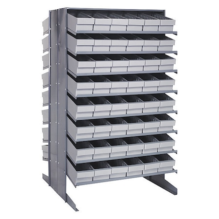 Steel Pick Rack, 36 in D x 60 in H x 36 in W, 16 Shelves, Gray MPN:QPRD-602GY