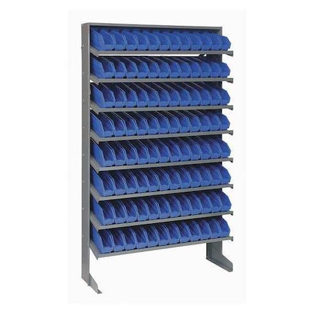 Steel Pick Rack, 12 in D x 60 in H x 36 in W, 8 Shelves, Blue MPN:QPRS-100BL