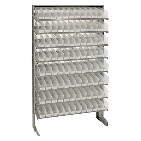 Steel Pick Rack, 12 in D x 60 in H x 36 in W, 8 Shelves, Clear MPN:QPRS-100CL