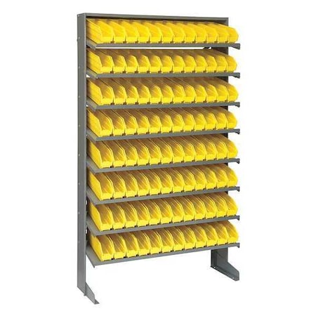Steel Pick Rack, 12 in D x 60 in H x 36 in W, 8 Shelves, Yellow MPN:QPRS-100YL