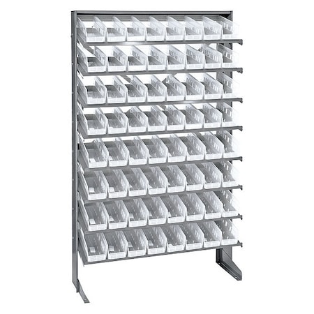 Steel Pick Rack, 12 in D x 60 in H x 36 in W, 8 Shelves, Clear MPN:QPRS-101CL